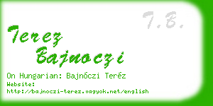 terez bajnoczi business card